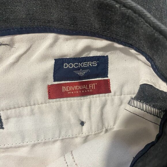 Dockers Mens Pants 40x30 Gray Individual Fit Trousers - Picture 4 of 5
